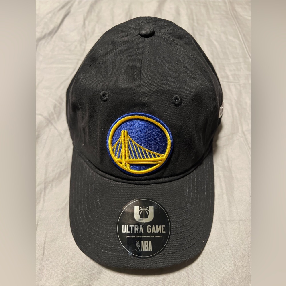 Golden State Warriors Strapback Hat Black by Ultra Game. One Size Fits Most.